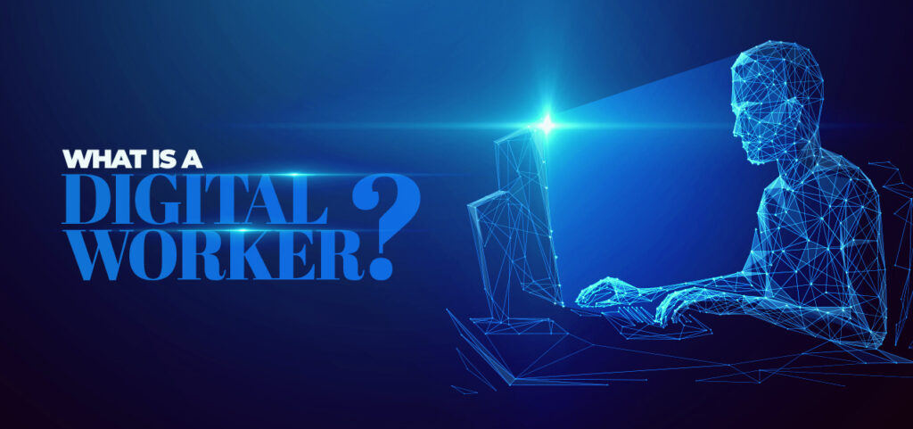 digital image of a worker at a computer